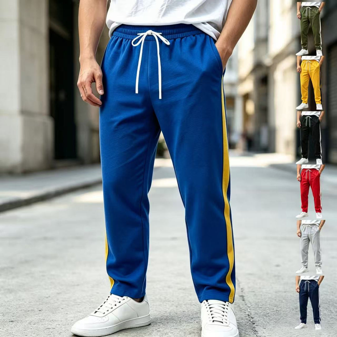 Herren Jogginghose mit seitlichem Kontraststreifen, elastischem Bund und Kordelzug Shop Nory