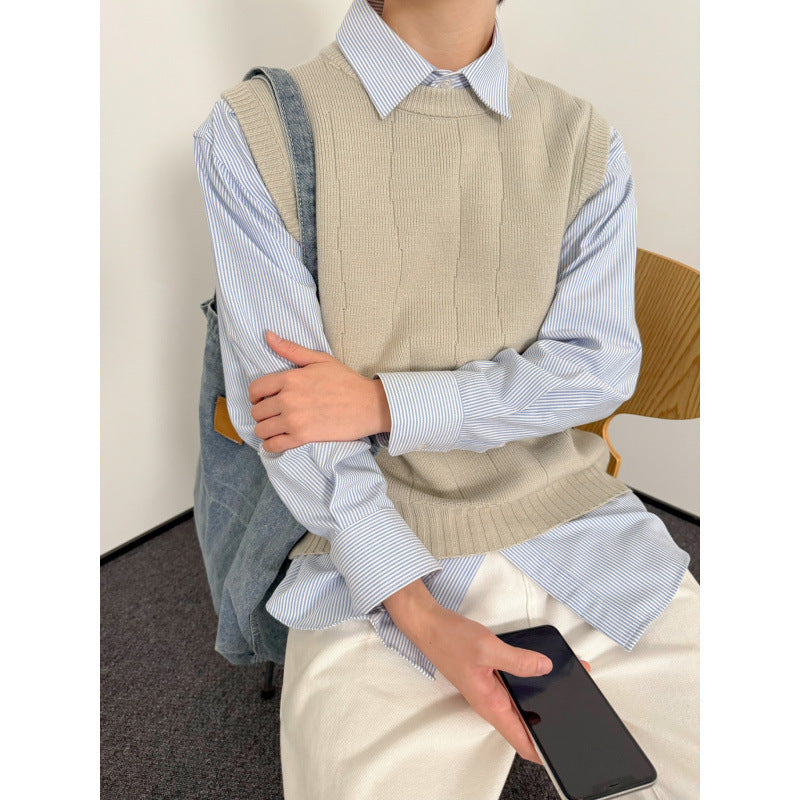 Unisex Stylischer Strickpullover ohne Ärmel Shop Nory