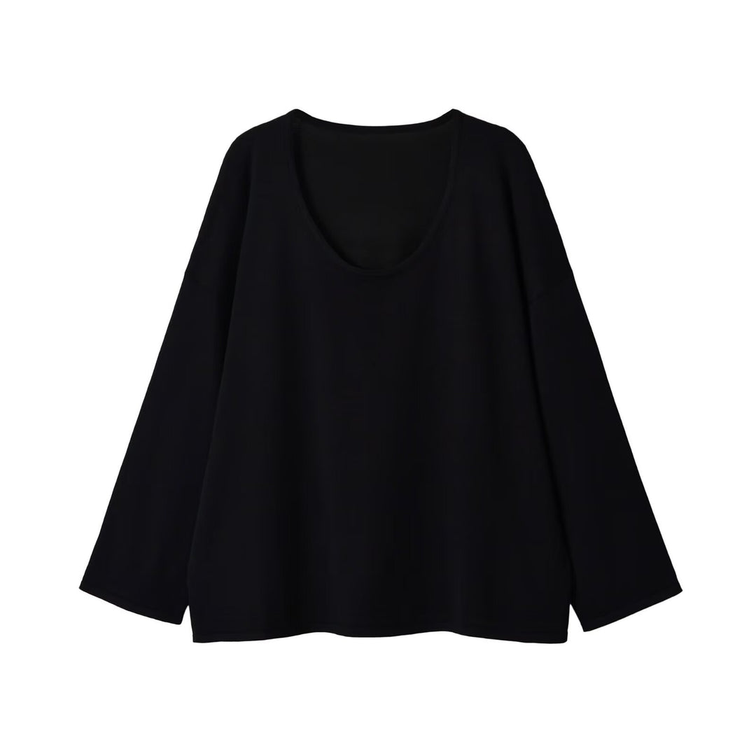 Damen Oversize Sweatshirt mit tiefem Rundhalsausschnitt und überschnittener Schulter Shop Nory