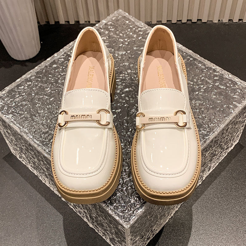 Damen Klassische Loafer mit modischer Schnallenverzierung