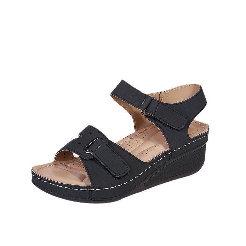 Damen komfortable Sandalen mit verstellbaren Riemen und anatomischem Fußbett