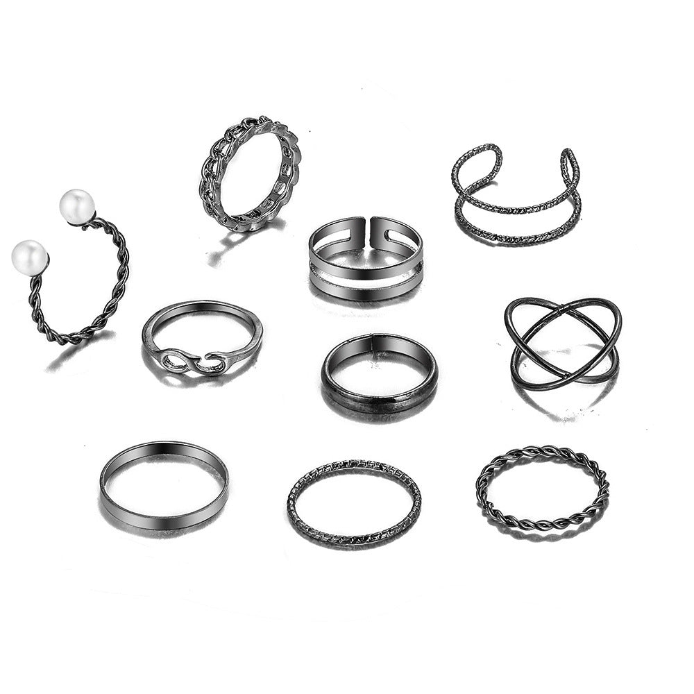 Damen Ring-Set mit kreativen und modernen Designs Shop Nory