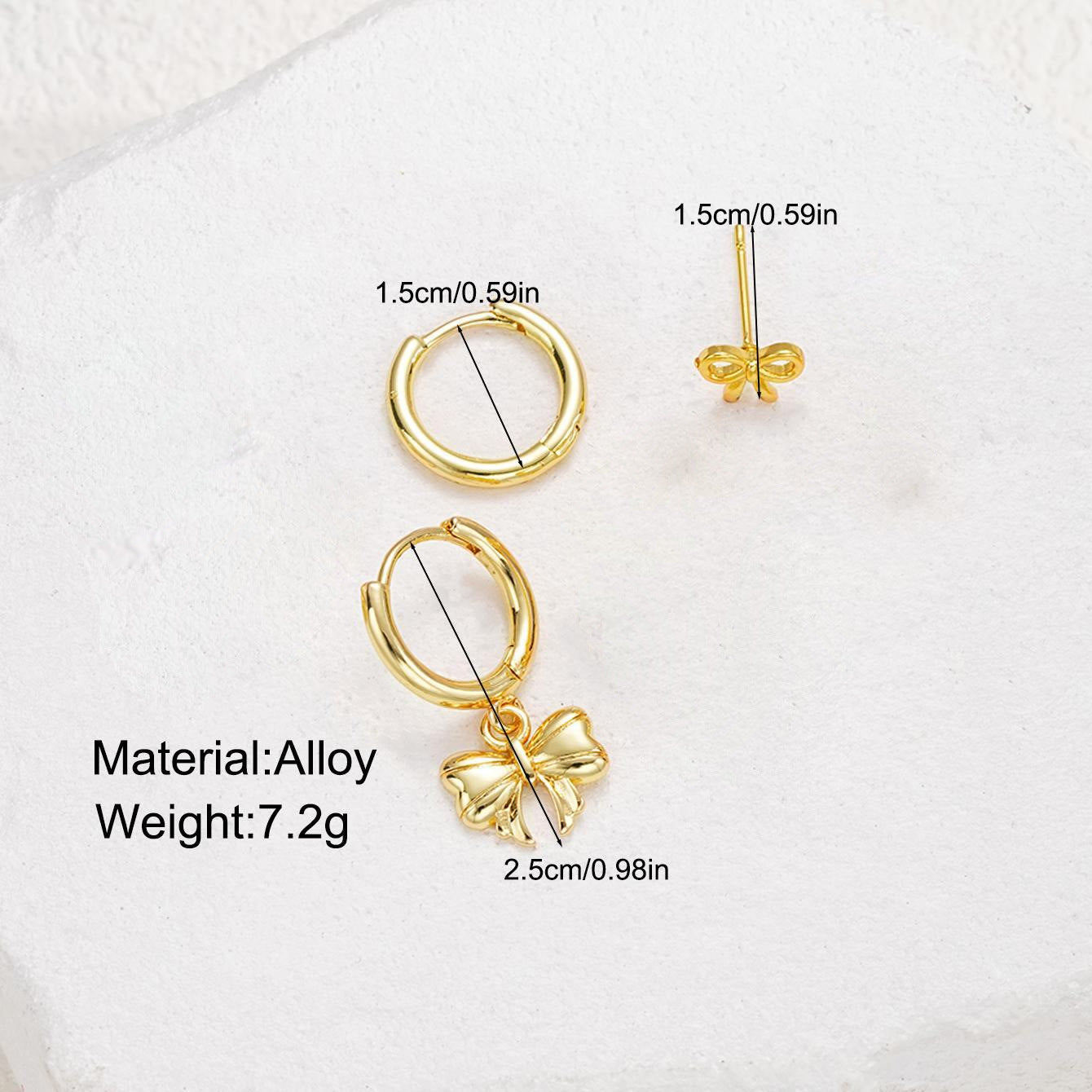Damen Ohrschmuck Set mit floralem Schleifen- und Schmetterlingsdesign Shop Nory