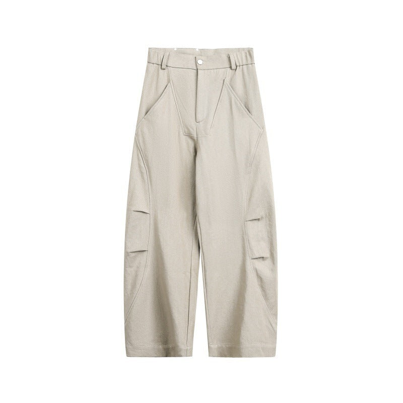 Unisex Weite Cropped-Cargohose mit hoher Taille und Utility-Taschen Shop Nory