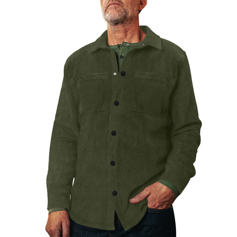 Herren Cord-Jacke mit praktischen Brusttaschen und modernem Schnitt