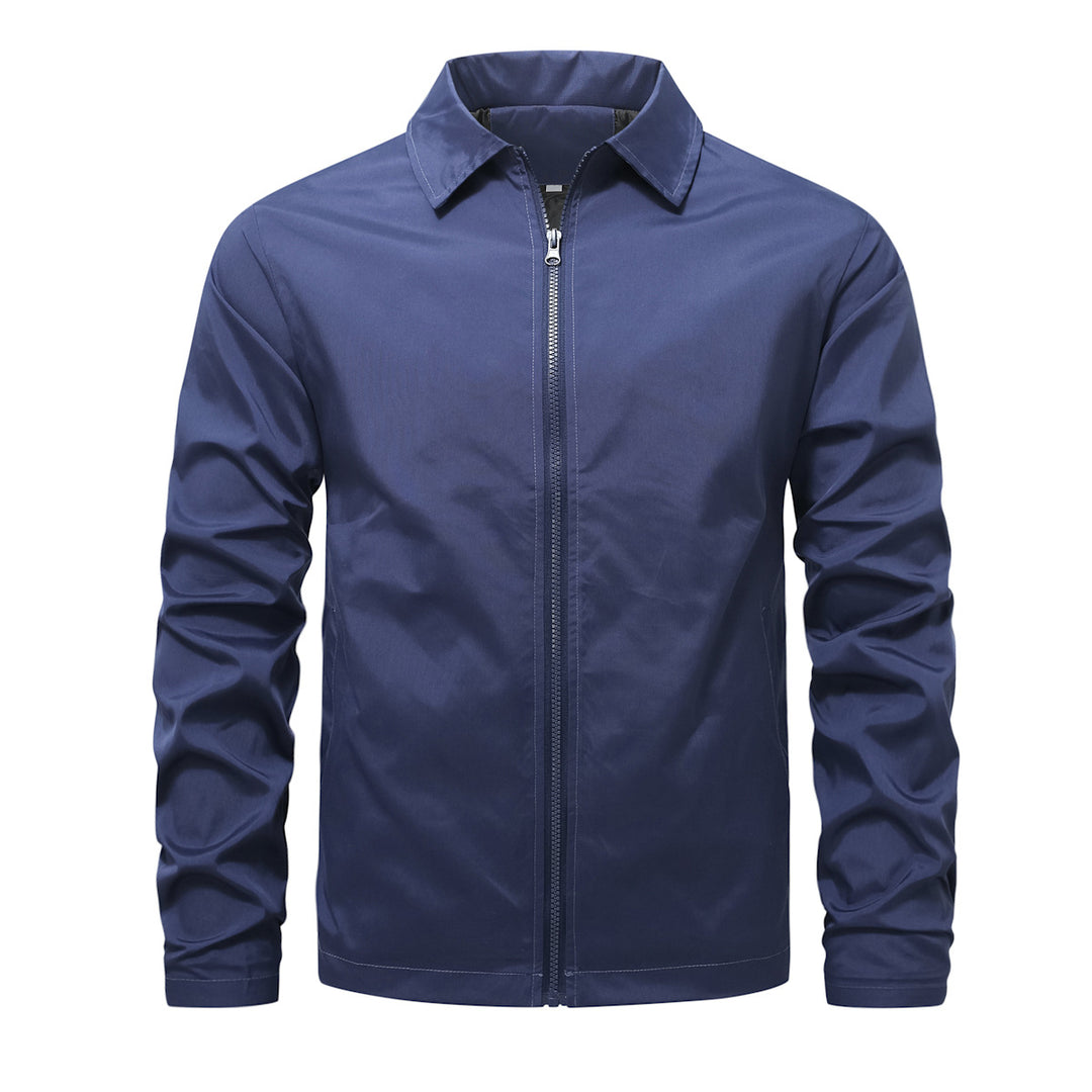 Herren nan leichte Reißverschluss-Jacke mit Hemdkragen windabweisender Funktionsstoff Shop Nory