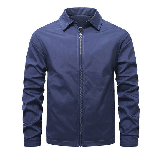 Herren nan leichte Reißverschluss-Jacke mit Hemdkragen windabweisender Funktionsstoff Shop Nory