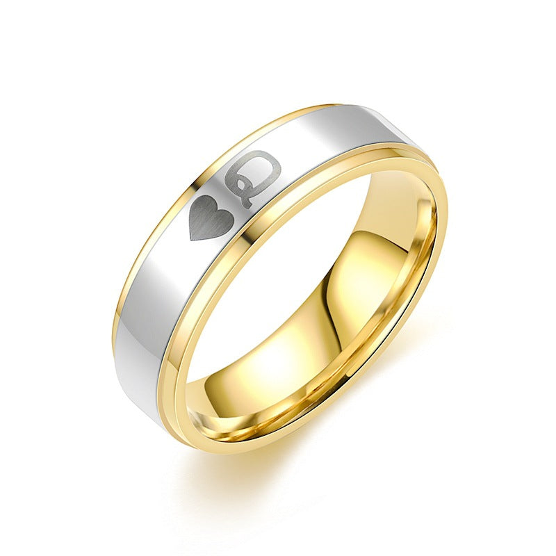 Herren Ring mit eingraviertem Liebesmotiv und hochwertiger Edelstahl-Oberfläche Shop Nory