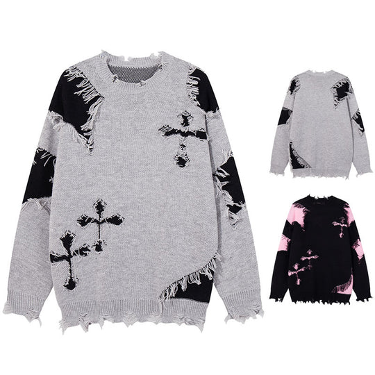 Damen Modischer Grobstrickpullover mit einzigartigem Zopfmuster Shop Nory