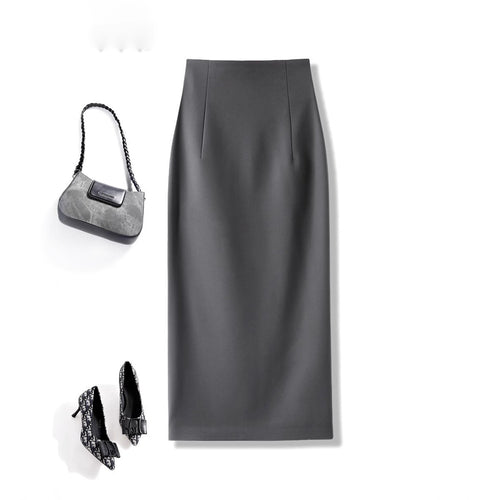 Damen Eleganter Midirock mit Raffungen Shop Nory