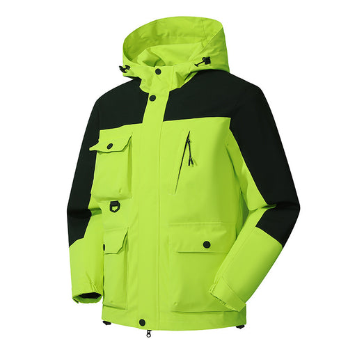 Herren technische Outdoorparka mit Kapuze, wasserabweisender Shell und Mehrfachtaschen Shop Nory