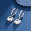Damen Elegante Ohrringe mit funkelnden Zirkonia und quadratischen Anhängern Shop Nory