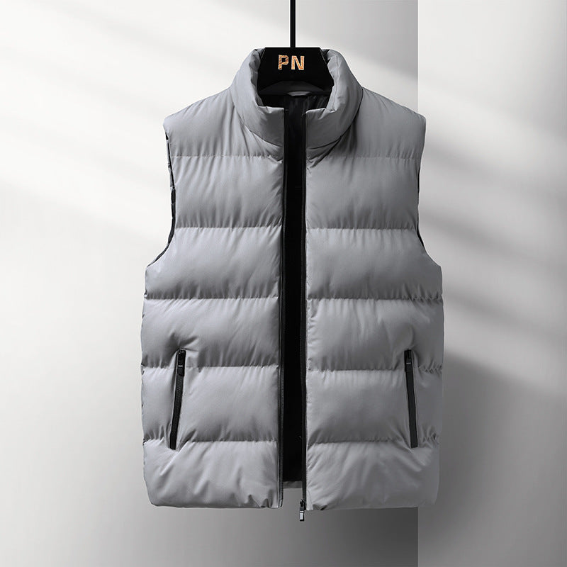 Herren Ärmellose Thermo‑Steppweste mit Stehkragen, winddichter Shell und Reißverschlusstaschen Shop Nory