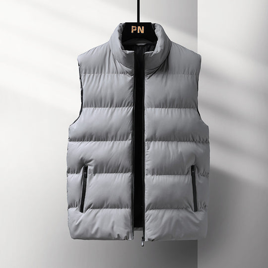 Herren Ärmellose Thermo‑Steppweste mit Stehkragen, winddichter Shell und Reißverschlusstaschen Shop Nory