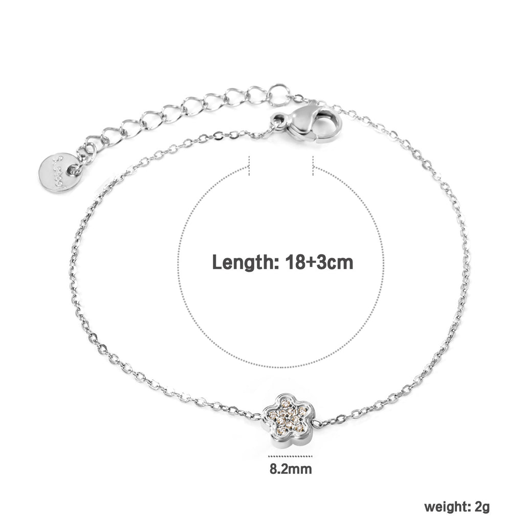 Damen elegant gestaltetes Armband mit funkelndem Hexagon-Anhänger Shop Nory