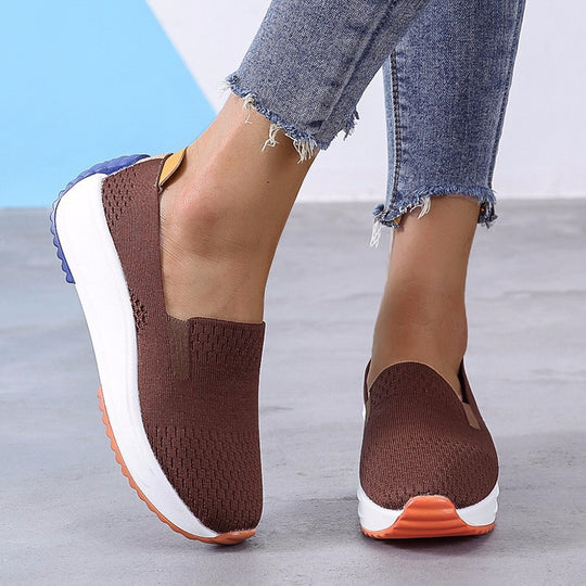 Damen Slip-On Plateausneaker mit gestricktem Obermaterial Shop Nory