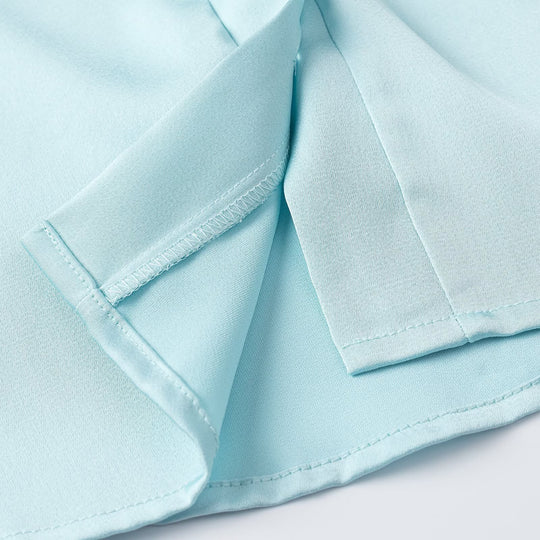 Damen Schluppenbluse mit Volantfront und Rüschenmanschetten Shop Nory