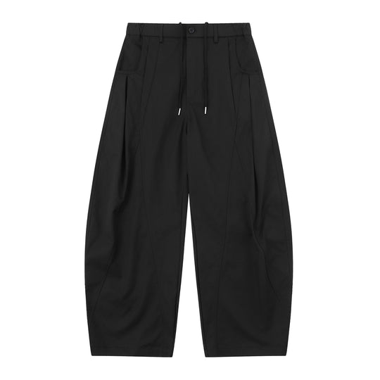 Damen High-Waist Cropped-Cargo-Hose mit abgesteppten Paneelen und Tunnelzug Shop Nory
