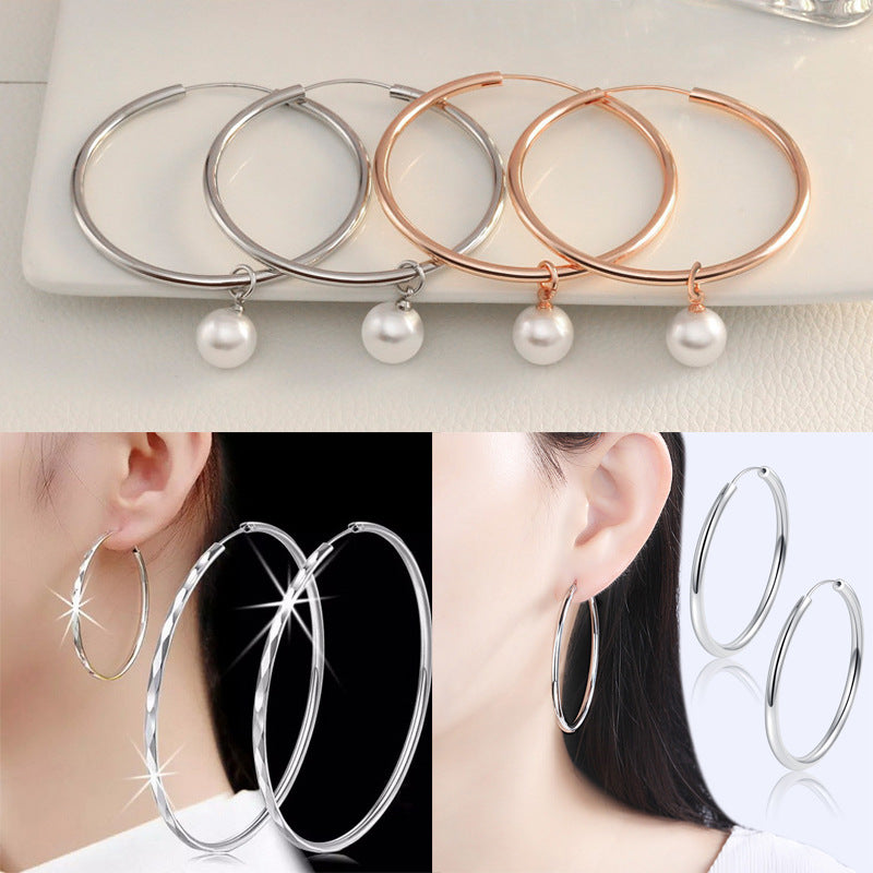 Damen Creolen mit elegantem, facettiertem Design Shop Nory