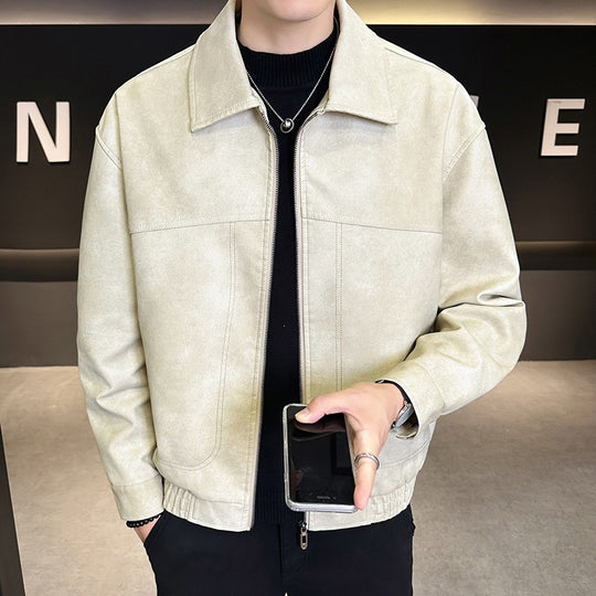 Herren Modische Jacke im Lederlook Shop Nory