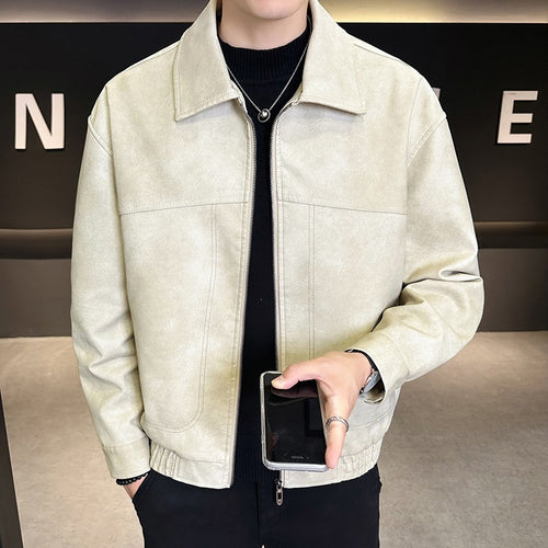 Herren Modische Jacke im Lederlook Shop Nory