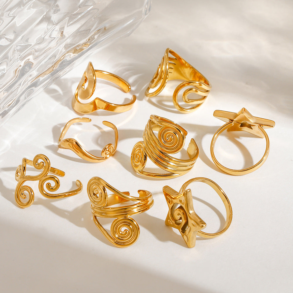 Damen Trendiger Sternring Shop Nory