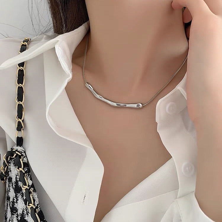 Damen Moderne Minimalistische Choker Halskette Shop Nory