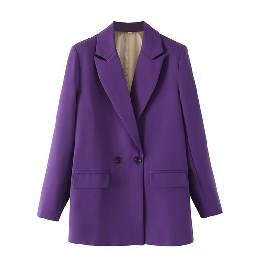 Damen Oversize Doppelreihiger Blazer mit fallendem Revers und weicher Innenfütterung Shop Nory
