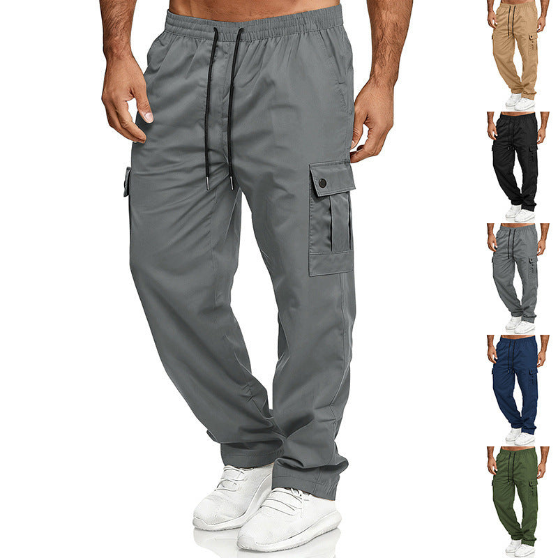 Herren Cargo-Freizeit-Hose mit elastischem Bund, Kordelzug und Pattentaschen Shop Nory