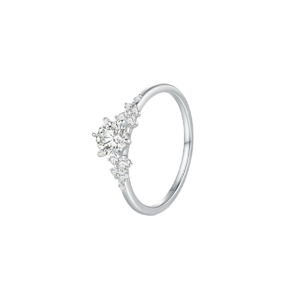 Damen klassischer Verlobungsring mit geschliffenem Zirkonia Shop Nory