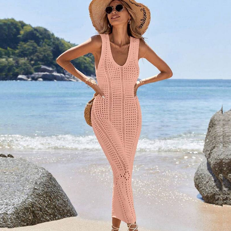 Damen gehäkeltes Sommer-Maxikleid