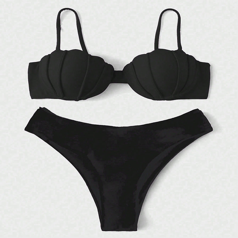 Damen Push-Up Bikini mit elegantem Muscheldesign
