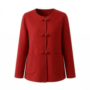 Damen Kaschmir-Mantel mit elegantem Schließe Shop Nory
