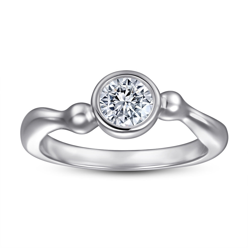 Damen Verlobungsring mit herzförmigem Zirkonia und funkelnden Details Shop Nory