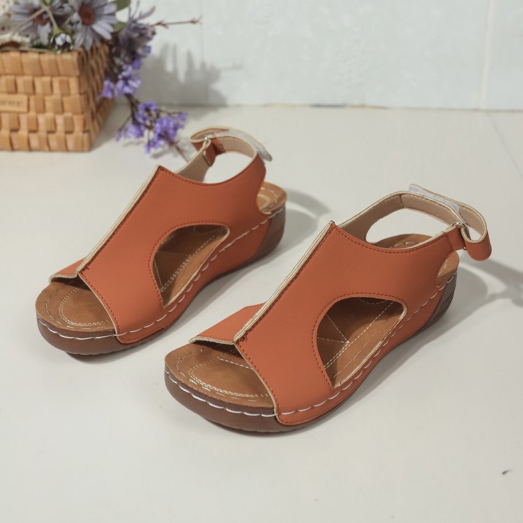 Damen Sportlich-elegante Komfort-Sandalen mit gepolstertem Fußbett und verstellbaren Klettverschlüssen Shop Nory