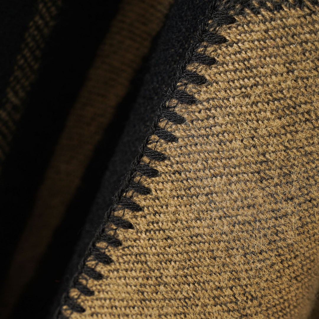 Damen Oversize-Ruana-Poncho mit Jacquardmix, Leoparden- und Karomuster Shop Nory
