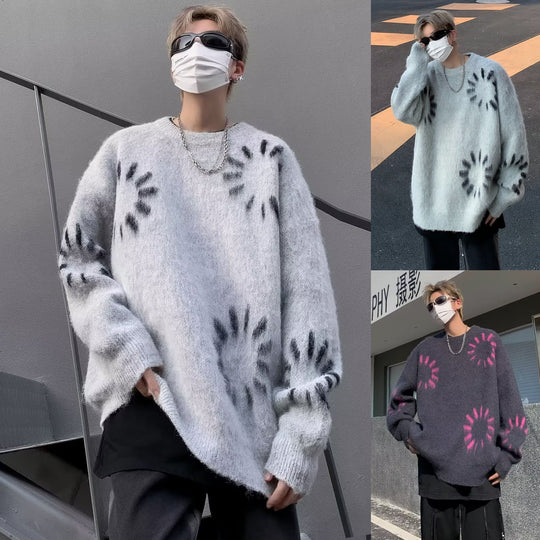Unisex Grobstrickpullover mit grafischem Muster Shop Nory