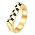 Damen Ring mit modernem Muster und glänzender Oberfläche Shop Nory