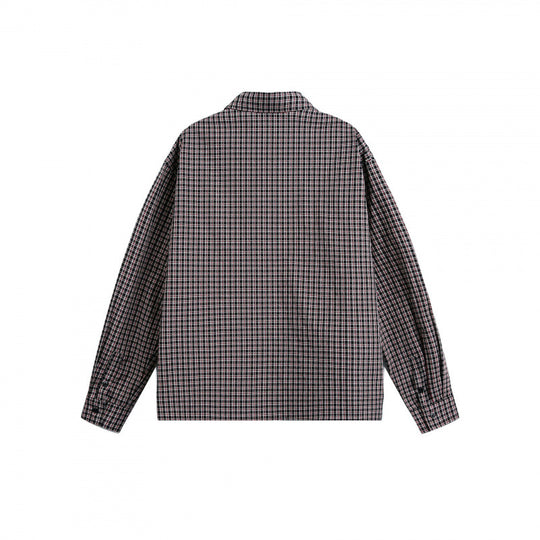 Herren Boxy-Overshirt im feinkarierten Muster mit durchgehender Knopfleiste und aufgesetzter Brusttasche Shop Nory