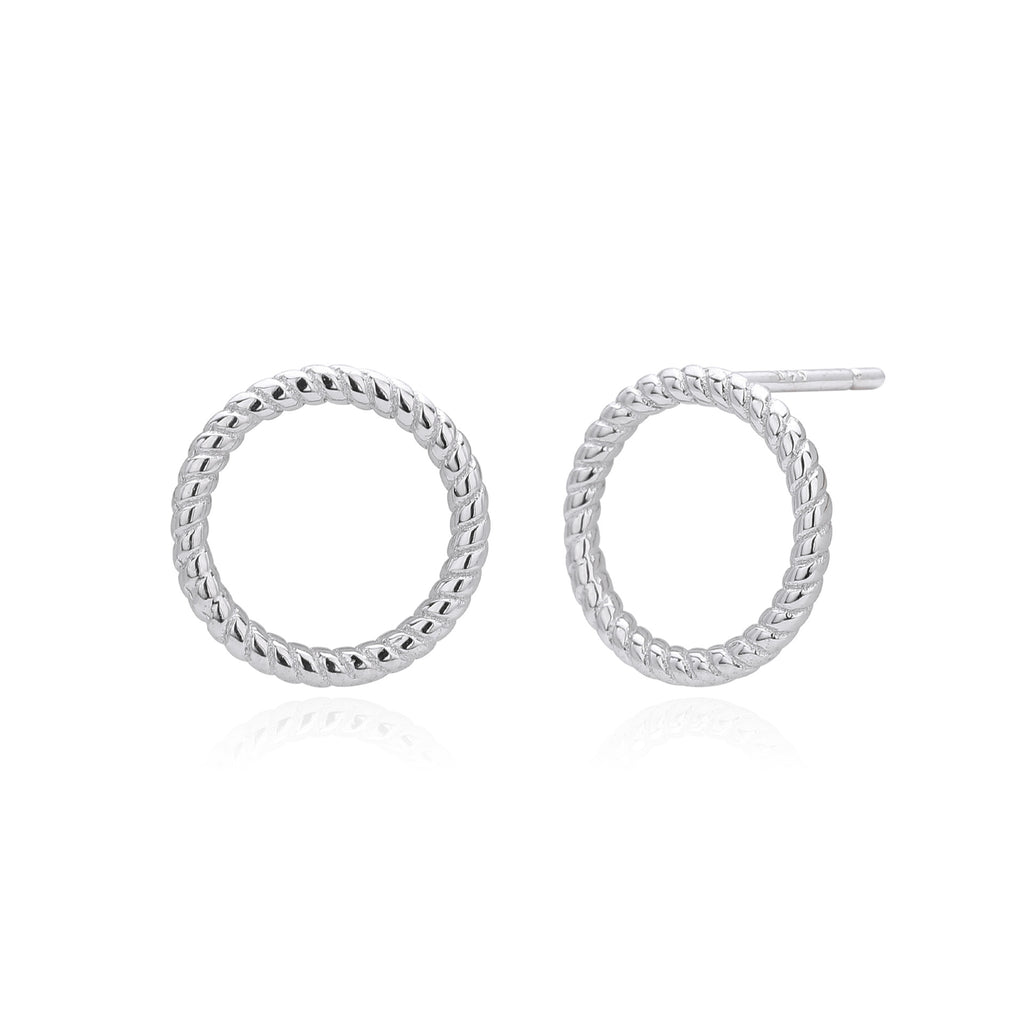 Damen Ohrringe aus 925 Sterling Silber mit anspruchsvollem geflochtenem Design Shop Nory