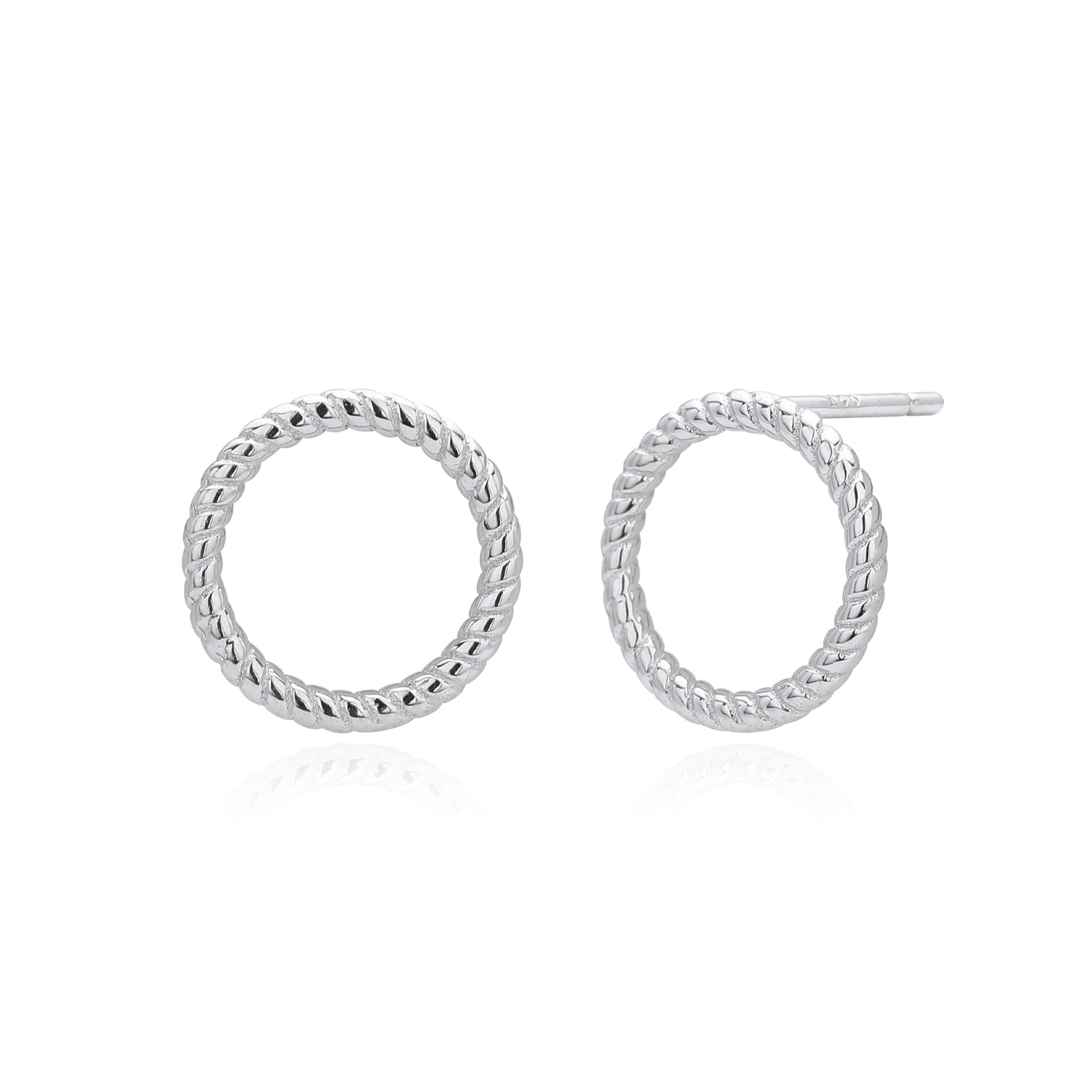 Damen Ohrringe aus 925 Sterling Silber mit anspruchsvollem geflochtenem Design Shop Nory