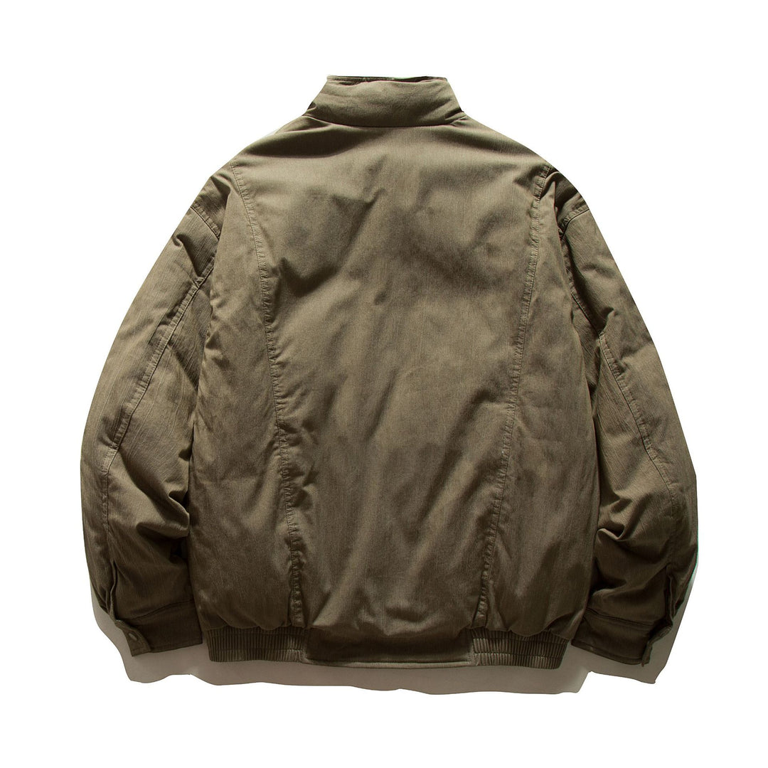 Herren Kurz geschnittene isolierte Blousonjacke im Field‑Look mit hohem Stehkragen und Pattentaschen Shop Nory