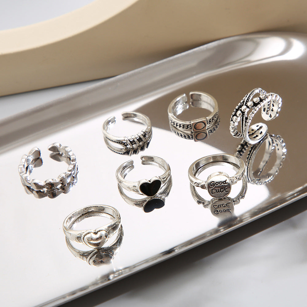 Damen verstellbare Partynächte Ringe Set Shop Nory