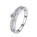 Damen zart funkelnder Zirkonia-Ring mit eleganter Detailverzierung Shop Nory
