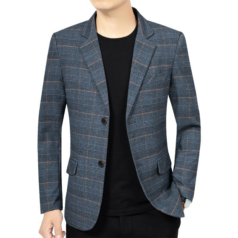 Herren Kariertes Slim-Fit Sakko Shop Nory