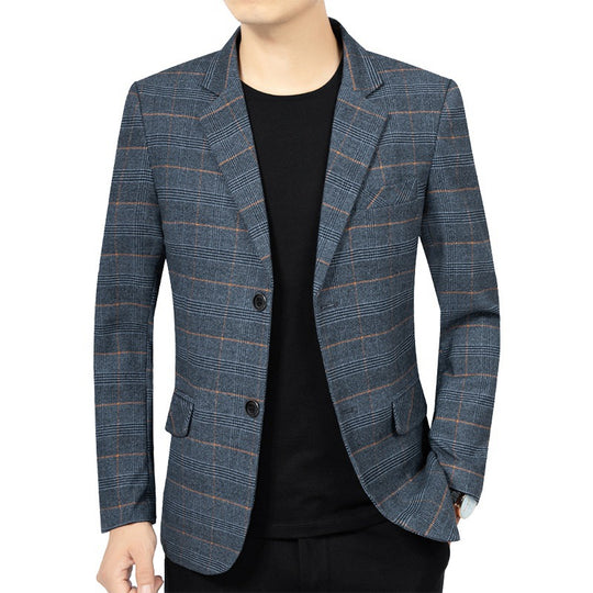 Herren Kariertes Slim-Fit Sakko Shop Nory