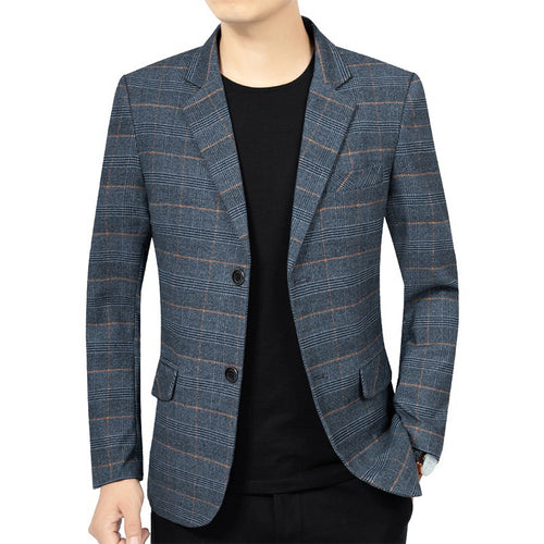Herren Kariertes Slim-Fit Sakko Shop Nory