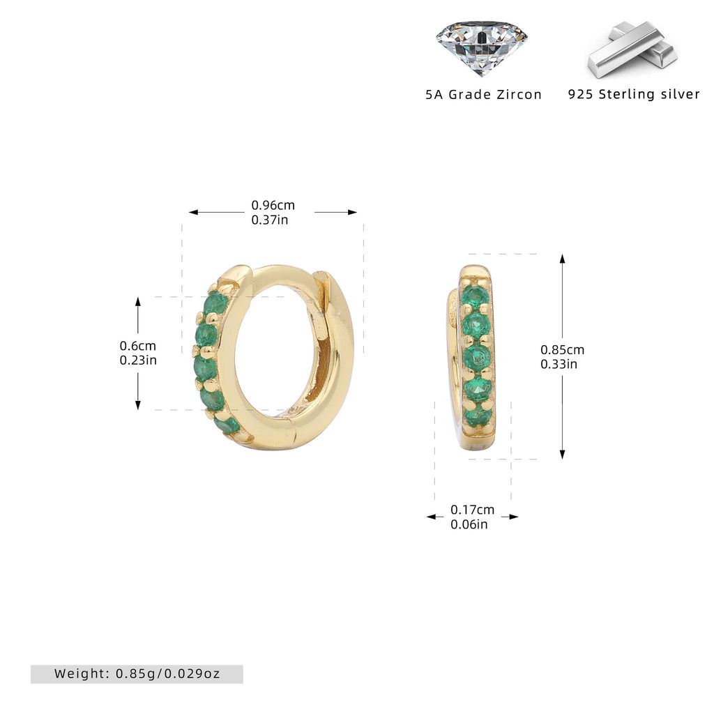 Damen Ohrcreolen mit funkelnden Zirkonsteinen aus hochwertigem 925 Sterling Silber Shop Nory