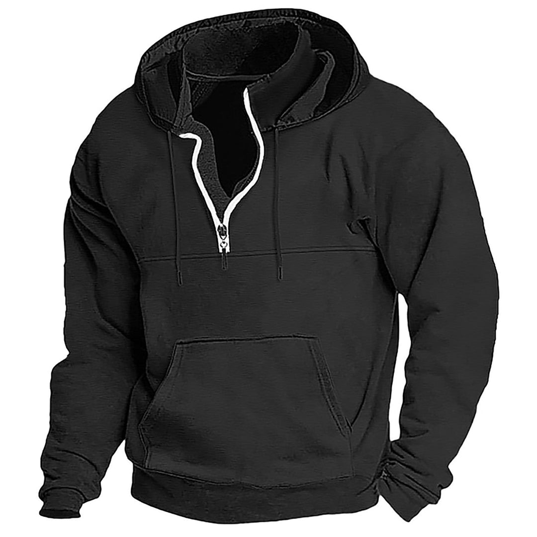 Herren bequemer Kapuzenpullover mit durchgehendem Reißverschluss
