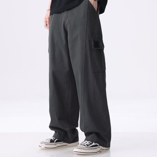Herren weit geschnittene Baumwoll-Cargohose mit aufgesetzten Beintaschen und Relaxed-Fit Shop Nory